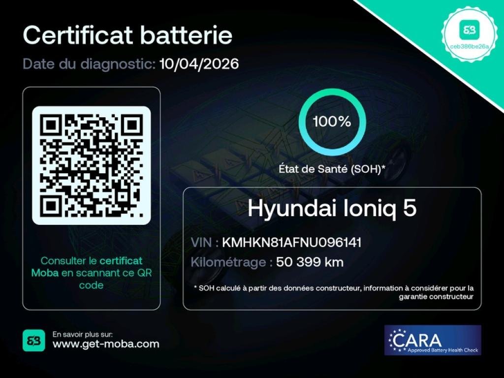 Certificat Hyundai Ioniq 5